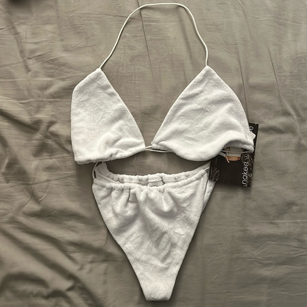 NWT Naked Wardrobe White Bikini